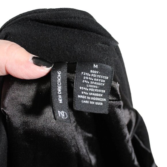 Vintage-Inspired Black Flutter Sleeve Capelet Jacket Medium Corporate Goth - Picture 10 of 10